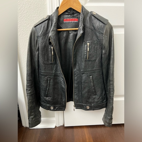 Real lambskin leather jacket - Picture 2 of 9